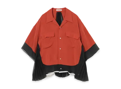 UNDERCOVER Rayon Allover Pattern Shirt "Darkorange"