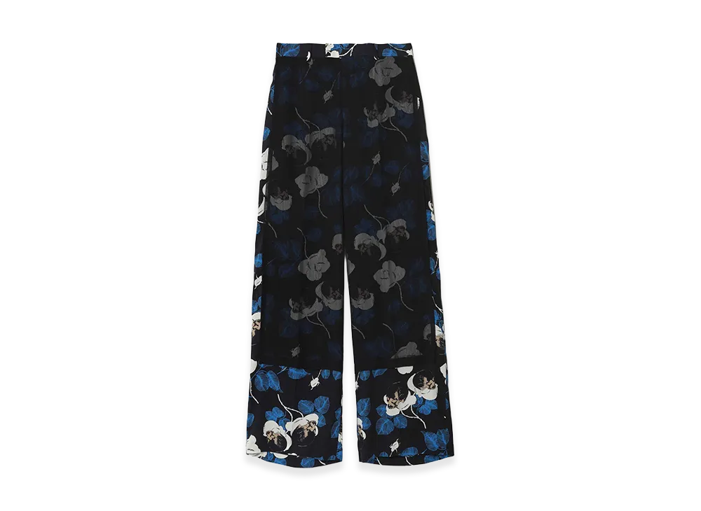 UNDERCOVER Rayon Allover Pattern Slacks "Black Base"