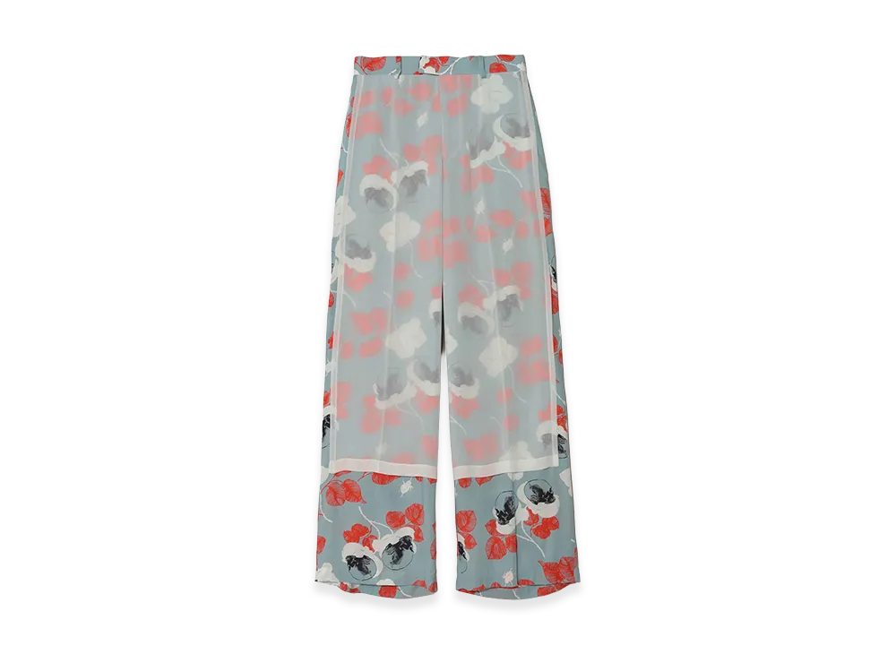 UNDERCOVER Rayon Allover Pattern Slacks "Gray Base"