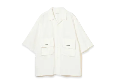 UNDERCOVER Cotton Half Sleeve Open Collar Shirt "Off White"