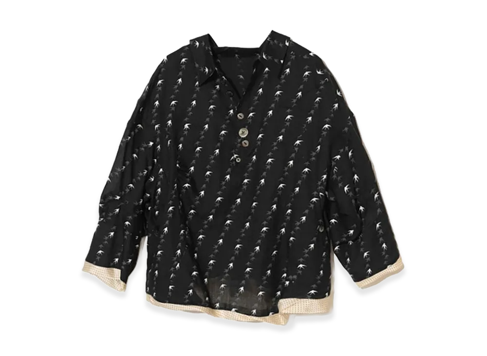 UNDERCOVER Ramie Over Shirt "Black Base"