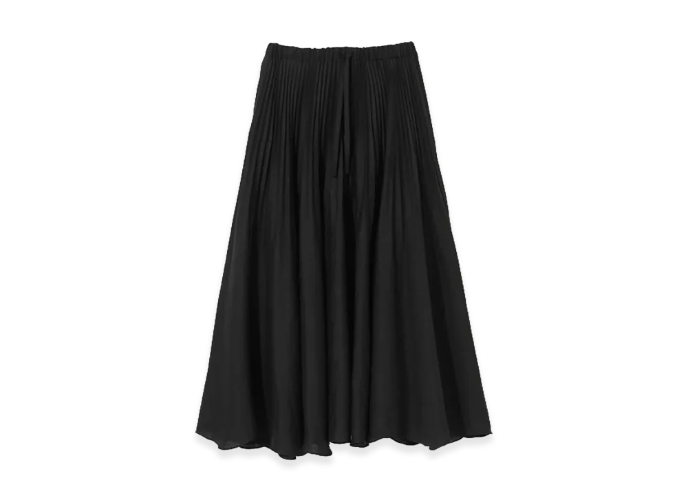UNDERCOVER Linen Pleated Skirt "Black"