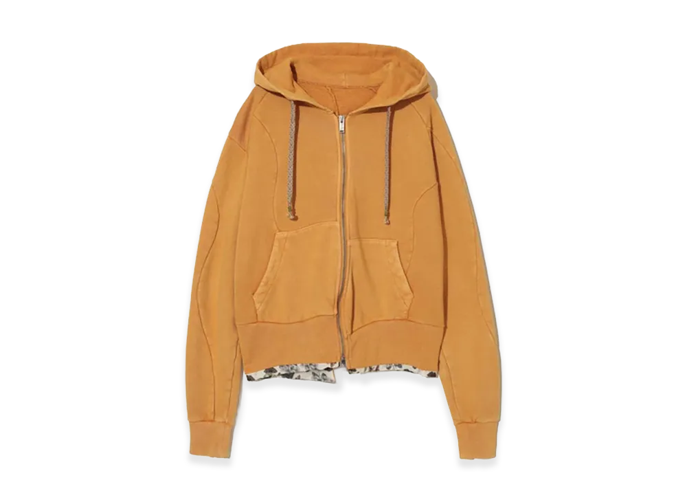 UNDERCOVER Cotton French Terry Zip-up Hoodie "Darkyellow"