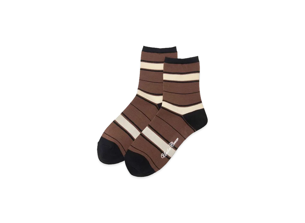 UNDERCOVER Wool Blend Acrylic Nylon Socks "Brown Base"