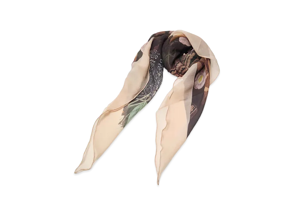 アンダーカバー シルクスカーフ "ブラックベース"