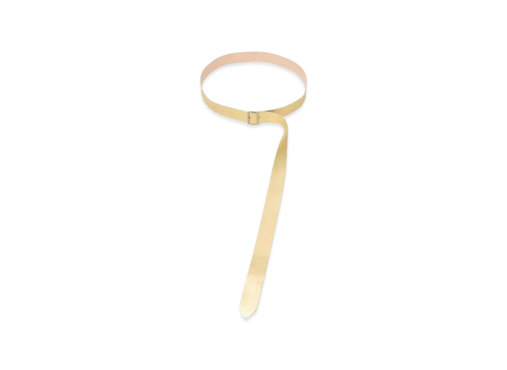 UNDERCOVER Sheepskin Cowhide Leather Belt "Gold"