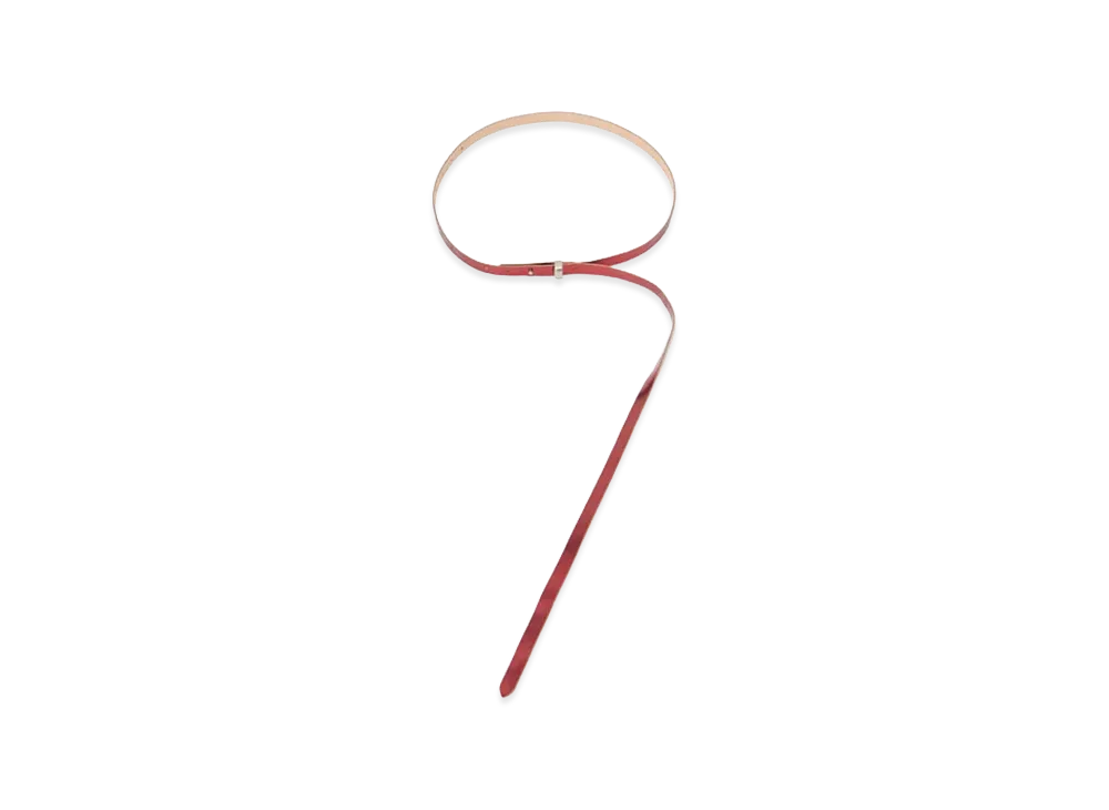 UNDERCOVER Sheepskin Cowhide Leather Giboshi Belt "Red"