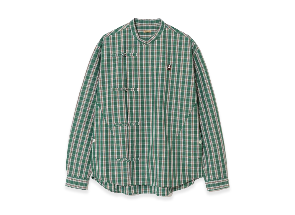 UNDERCOVER Cotton Polyester China Shirt "Green Check"