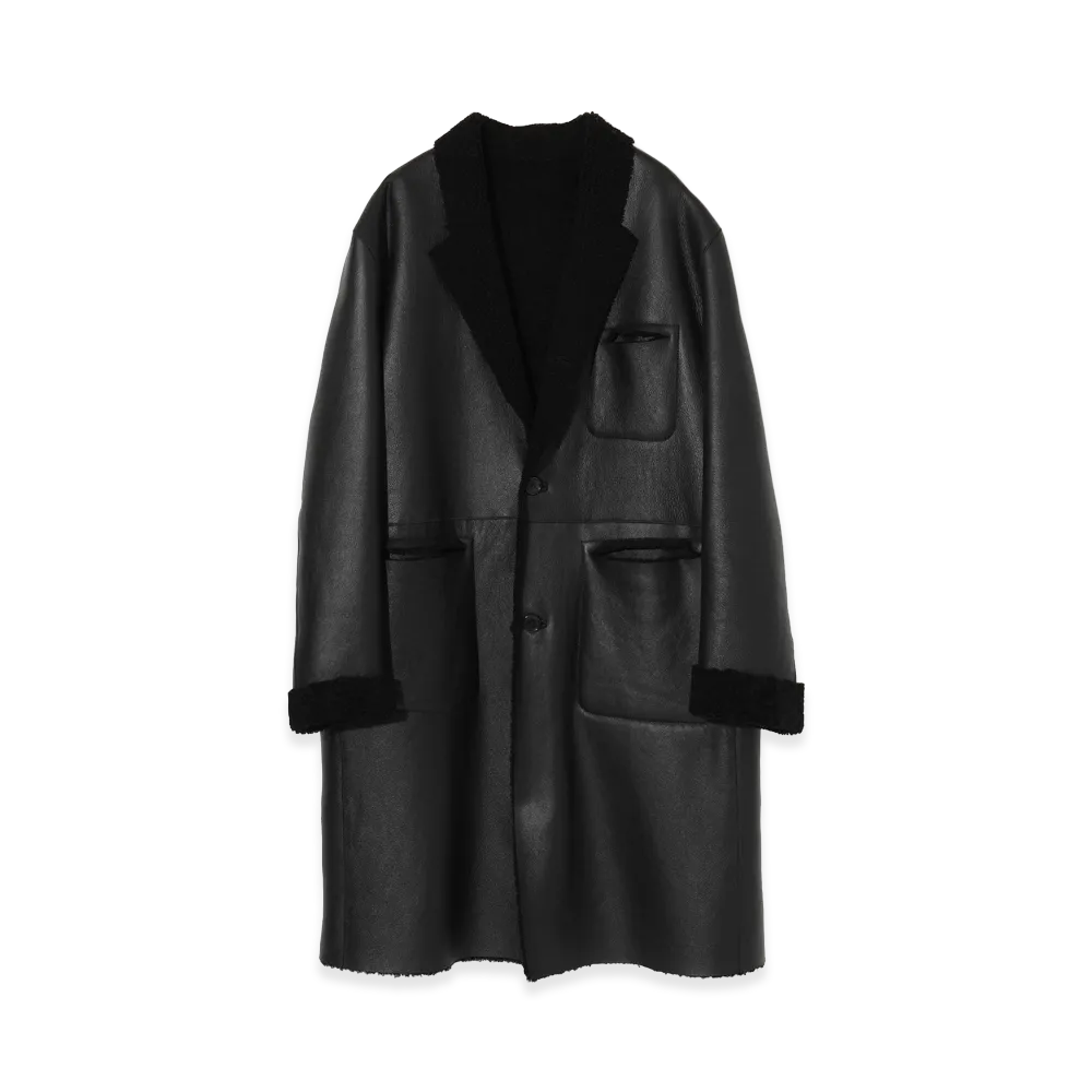 UNDERCOVER Sheepskin Mouton Coat "Black"
