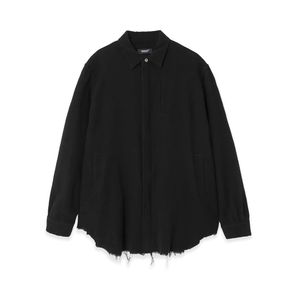 UNDERCOVER Yak Blend Wool Serge Shirt "Black"