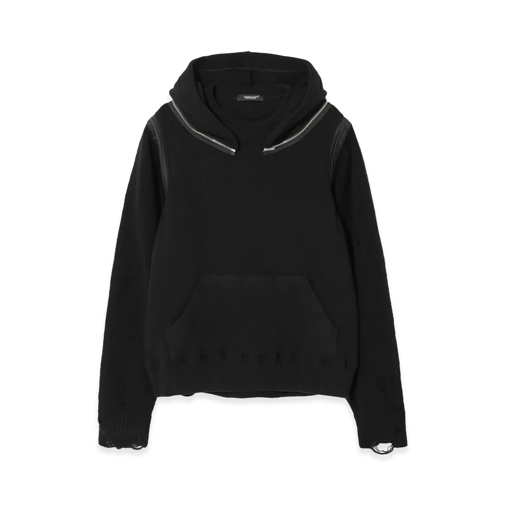 UNDERCOVER Wool Nylon Double Face Hoodie "Black"