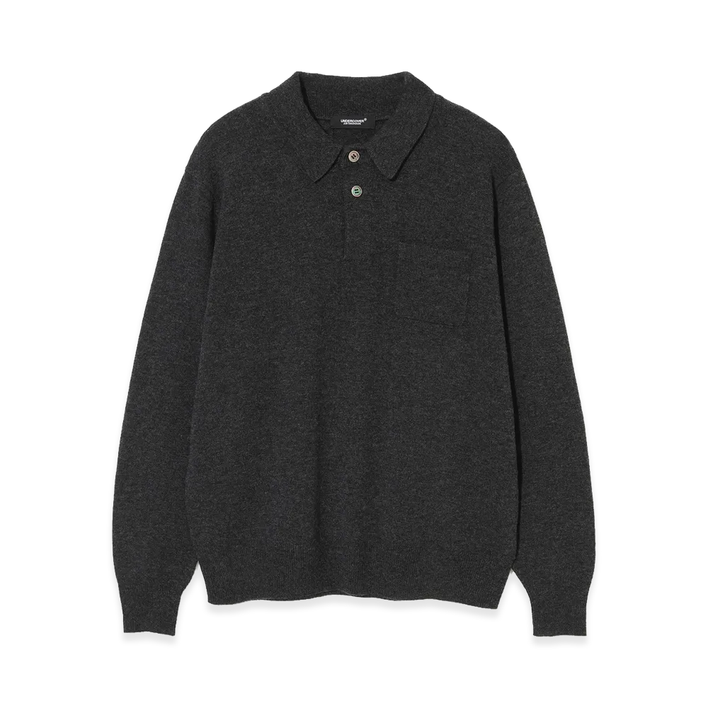 UNDERCOVER Cashmere Blend Wool Polo Knit "T.D.Charco"