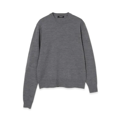 UNDERCOVER Wool High Gauge Knit Pullover "Top Gray"