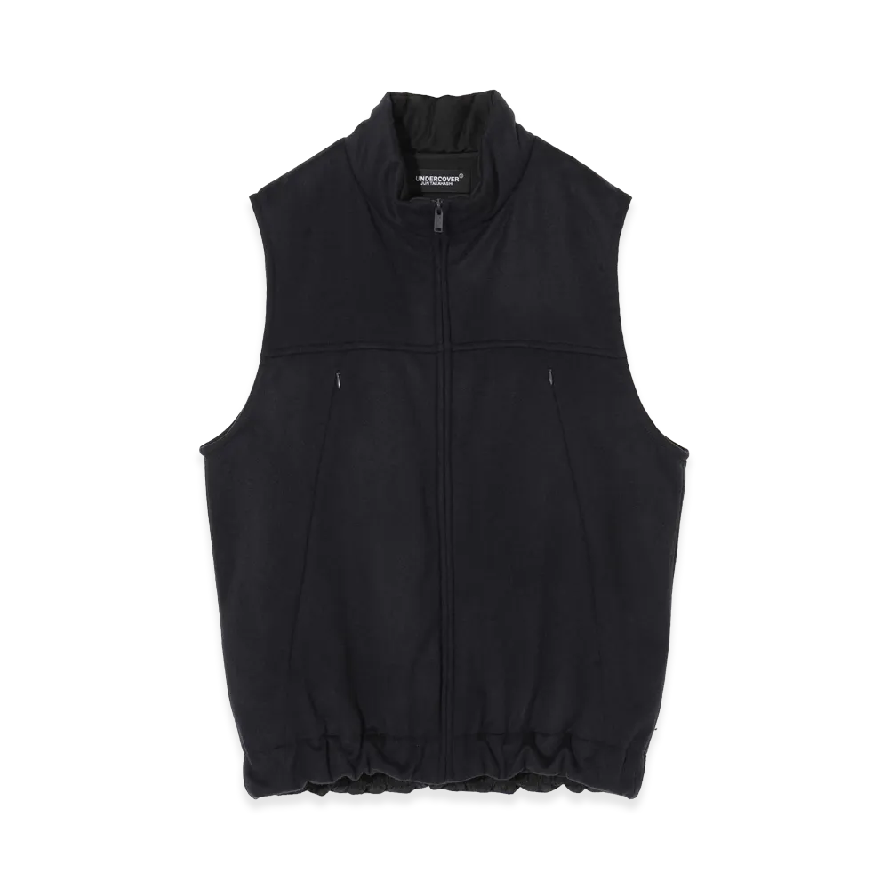 UNDERCOVER Pure Cashmere Stand Collar Vest "Dark Navy"