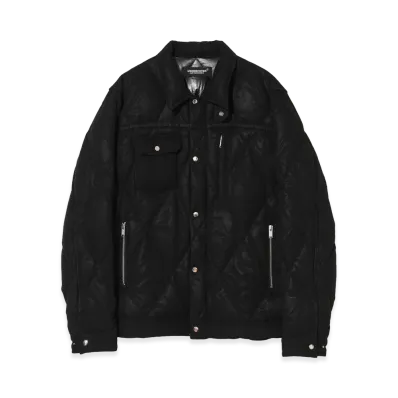 UNDERCOVER Silk Diamond Quilted Down Jacket "Black"