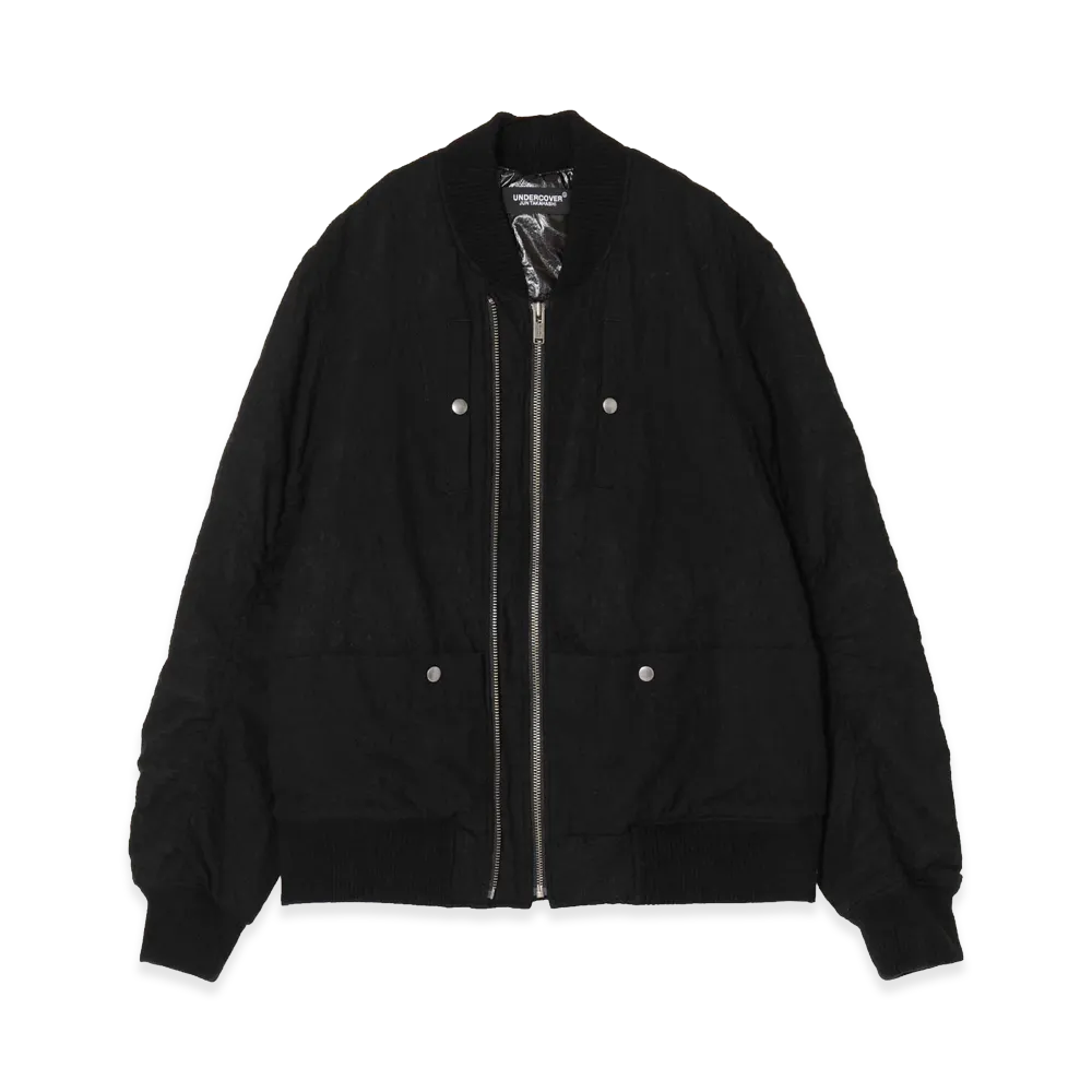 UNDERCOVER Nylon Blend Wool Gauze Jacket "Black"