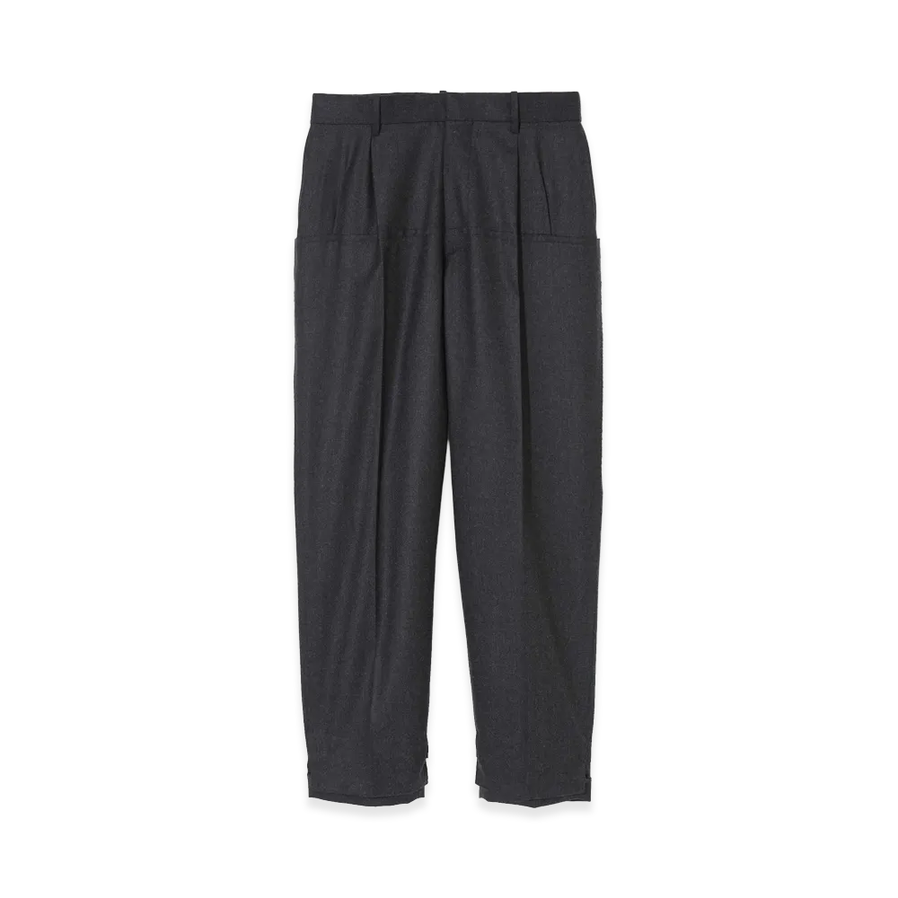 UNDERCOVER Wool Saxony Slacks "T.Charcoal"