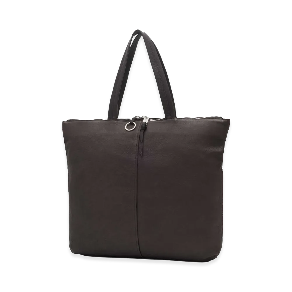UNDERCOVER Deerskin Tote Bag "Dark Brown"