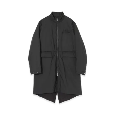 UNDERCOVER Padded Cotton Stand Collar Coat "Black"