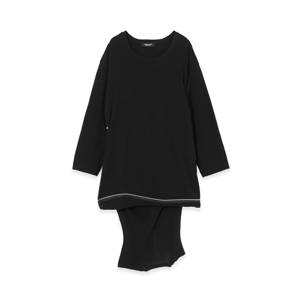 UNDERCOVER Cotton Layered Tee "Black"
