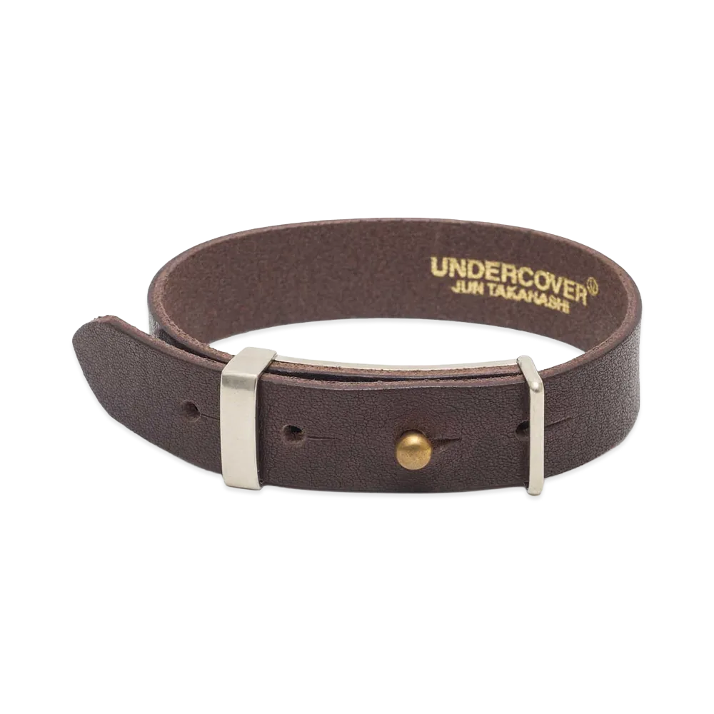 UNDERCOVER Cow Leather Bracelet "Dark Brown"