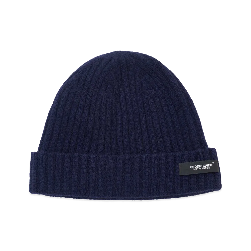UNDERCOVER Cashmere Rib Beanie "Navy"