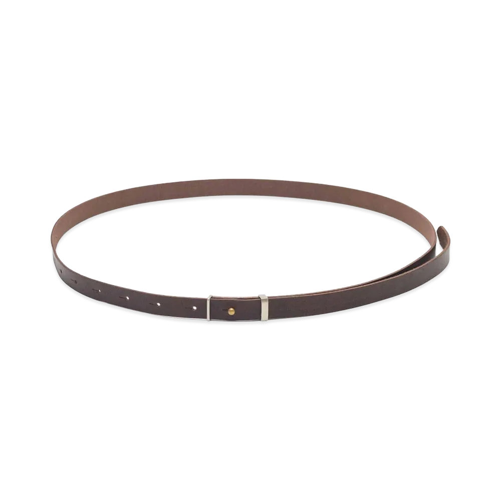 UNDERCOVER Oil Shrink Cowhide Leather Belt "Dark Brown"