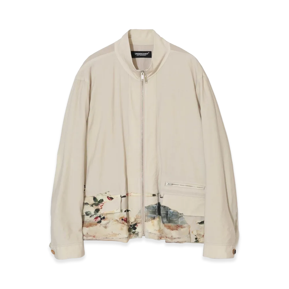 UNDERCOVER Drawing Print Wool Blouson "Gray Beige"