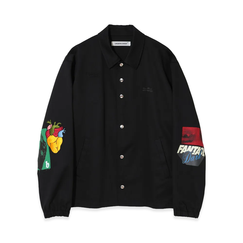 UNDERCOVER Polyester Cotton Twill Coach Jacket "Black"