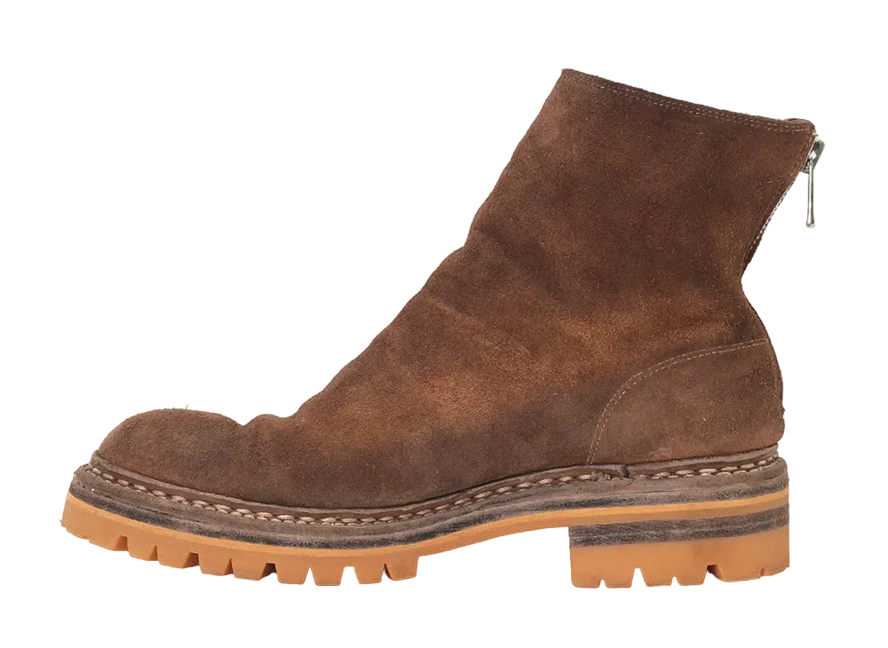 GUIDI nonnative x UNDERCOVER Back Zip Middle Boots by GUIDI Horse Reverse Leather "Brown" UC2B9F04 Vibram Sole