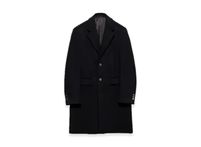 PRADA Single-Breasted Wool Blend Coat "Black"