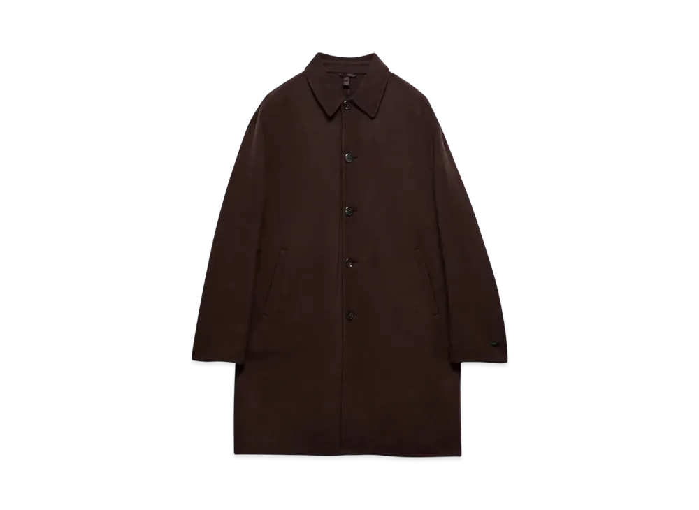 PRADA Men's Double Cashmere Overcoat "Dark Brown"
