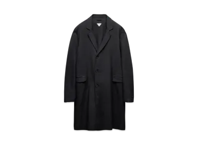 PRADA Men's Single-Breasted Cotton Coat "Black"