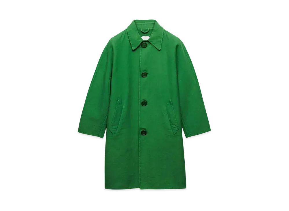 PRADA Men's Single-Breasted Cotton Coat "Green"