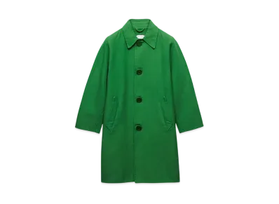PRADA Men's Single-Breasted Cotton Coat "Green"
