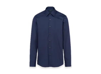 PRADA Stretch Cotton Shirt "Navy"