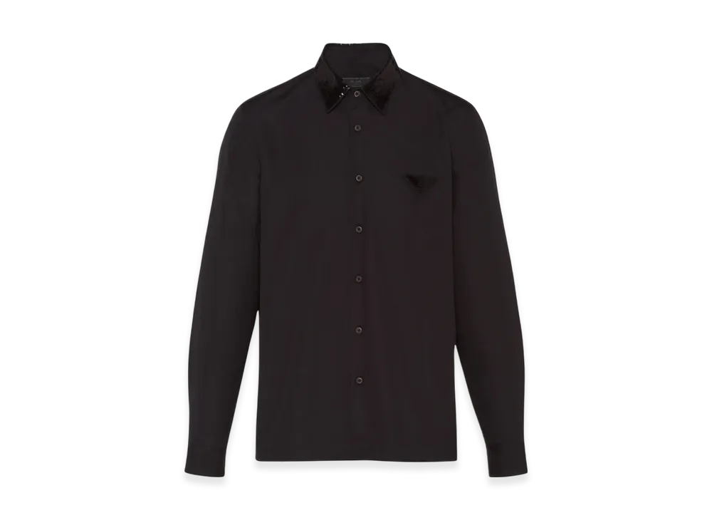 PRADA Sequined Cotton Shirt "Black"