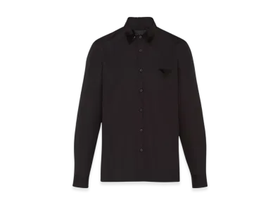 PRADA Sequined Cotton Shirt "Black"
