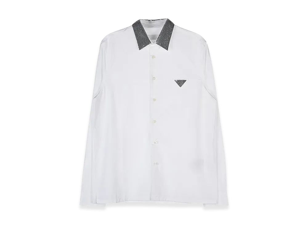 PRADA Sequined Cotton Shirt "White"
