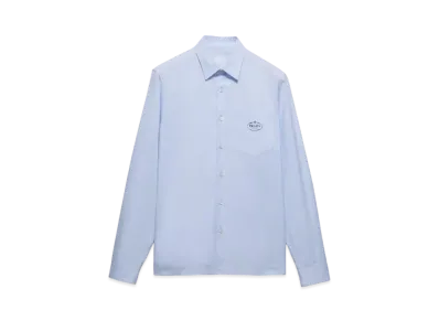 PRADA Men's Cotton Shirt "Sky Blue"