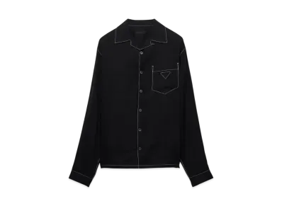 PRADA Men's Linen Shirt "Black"