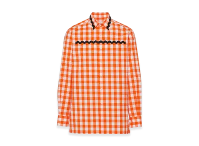 PRADA Cotton Shirt "White/Orange/Black"