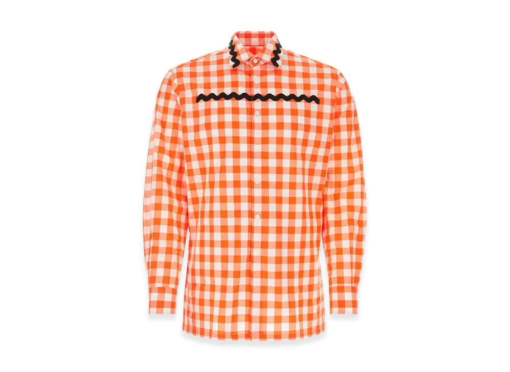 PRADA Embroidered Poplin Shirt "Checked"