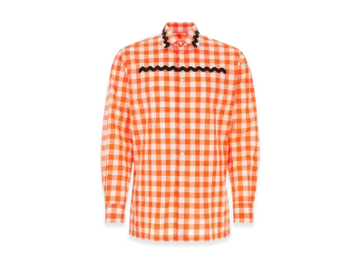 PRADA Embroidered Poplin Shirt "Checked"