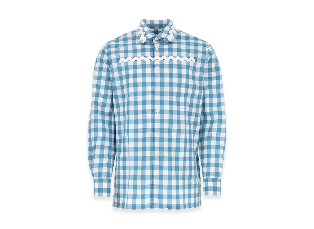 PRADA Embroidered Poplin Shirt "Checked"