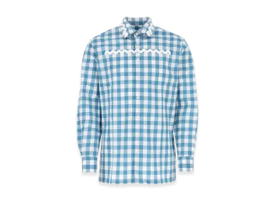 PRADA Embroidered Poplin Shirt "Checked"