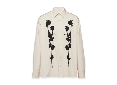 PRADA Cotton Shirt "Sand/Black"