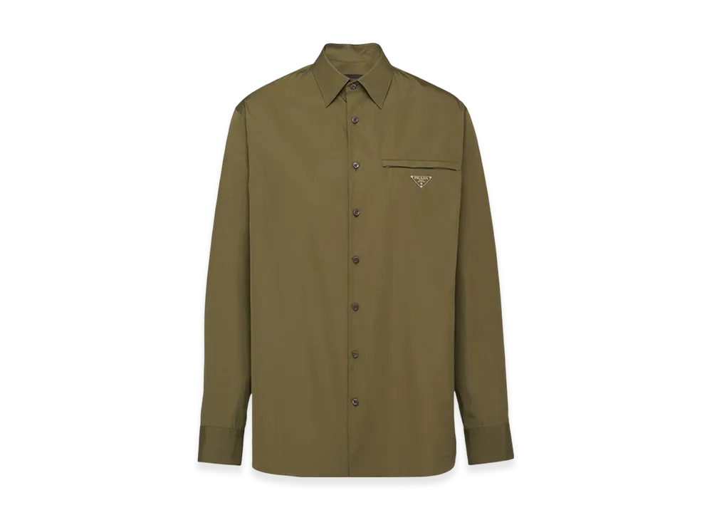 PRADA Cotton Shirt "Military Green"