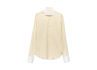 PRADA Men's Cotton Shirt "Cream/White"