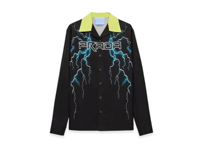 PRADA Timecapsule Printed Cotton Shirt "Black/Yellow"